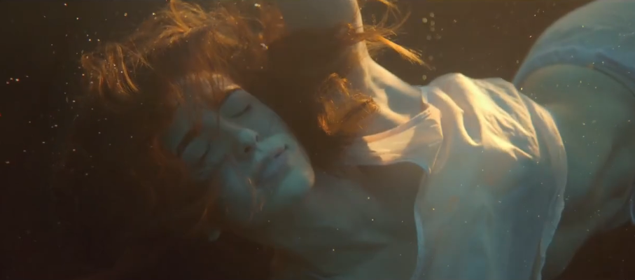 woman underwater
